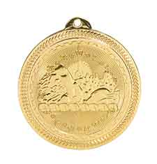 Swimming BriteLazer Medal with Neck Ribbon