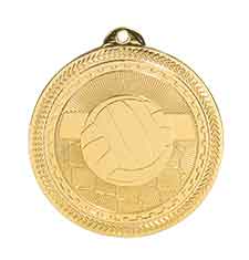 Volleyball BriteLazer Medal with Neck Ribbon