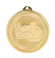 Weightlifting BriteLazer Medal with Neck Ribbon
