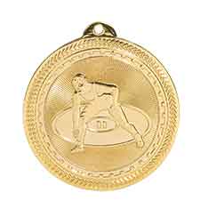 Wrestling BriteLazer Medal with Neck Ribbon
