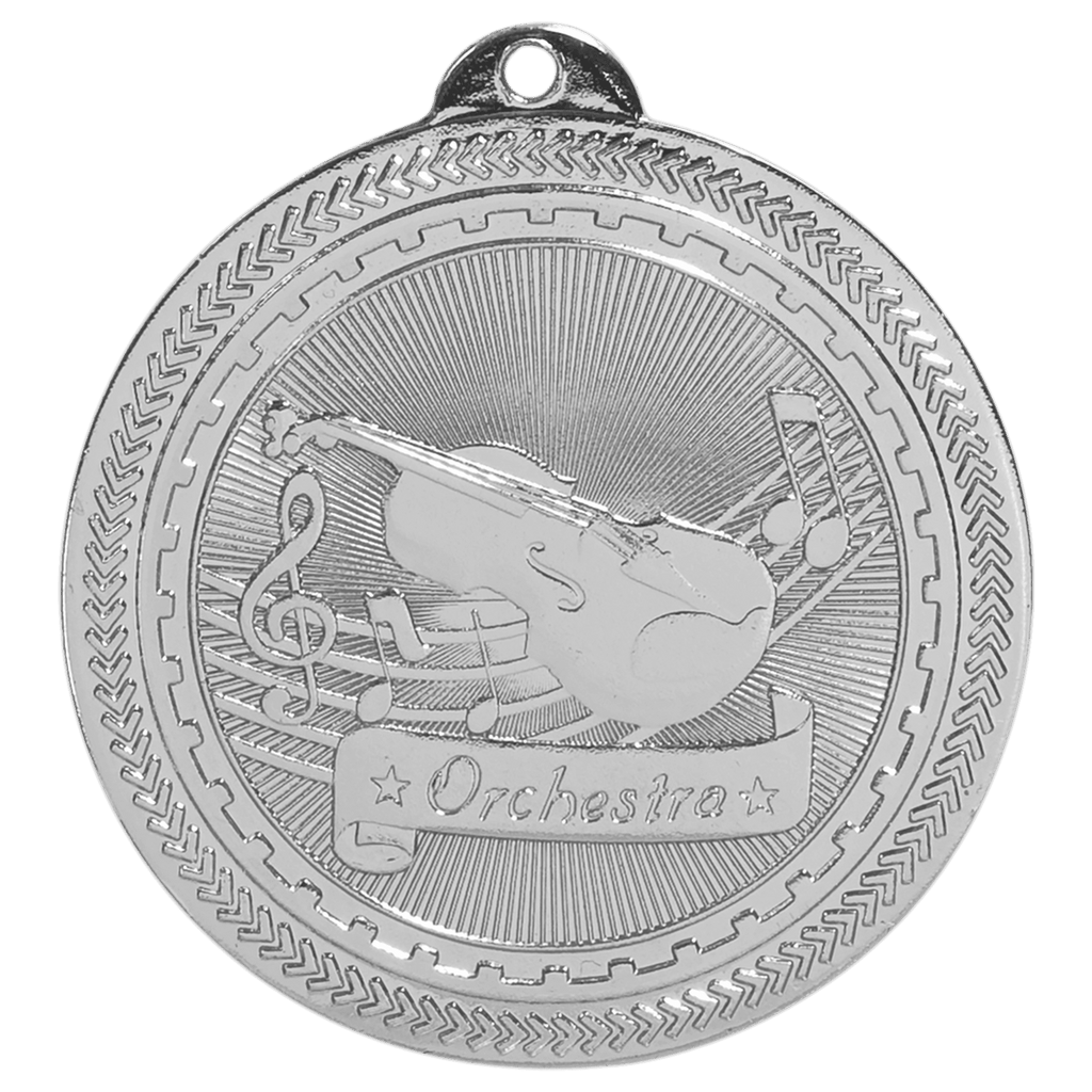 Bright Silver 2" Orchestra Laserable BriteLazer Medal