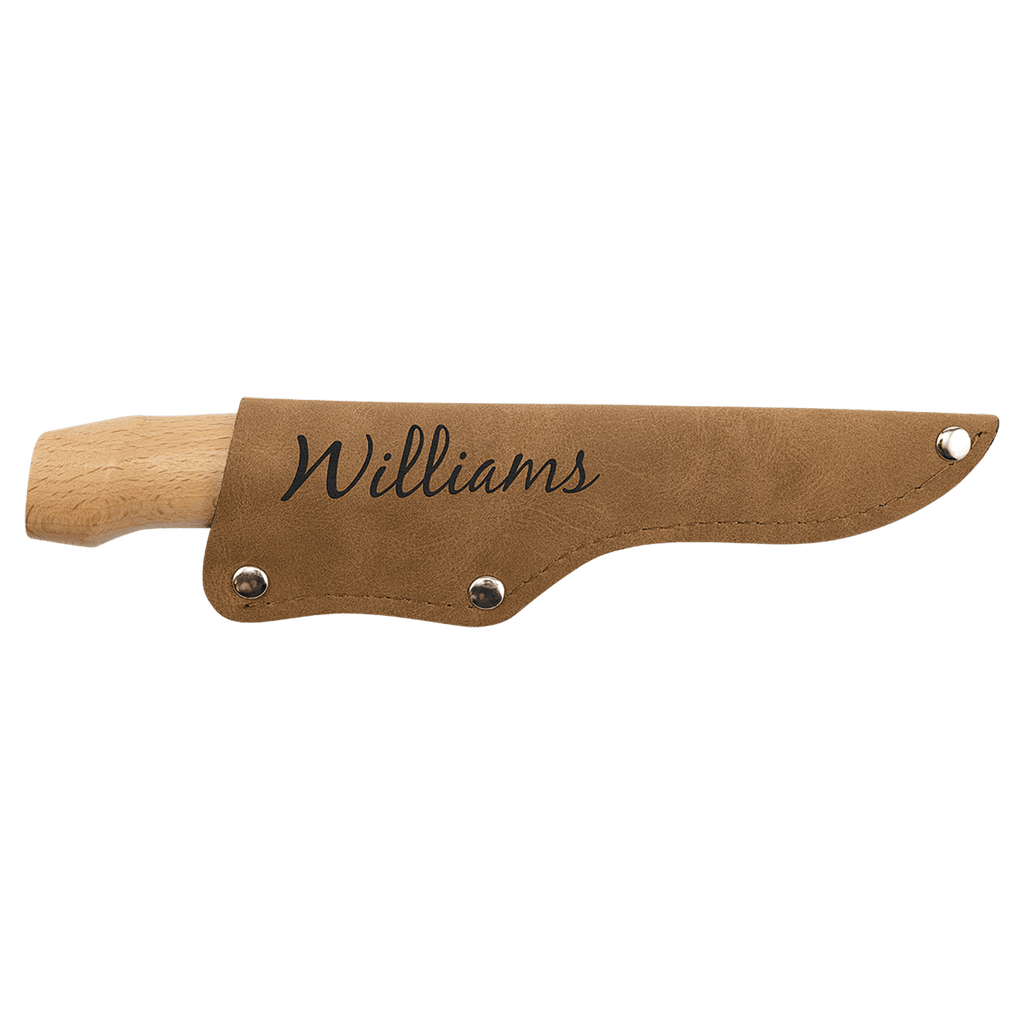 Bison River 4" Fillet Knife with Wood Handle and Leather Sheath