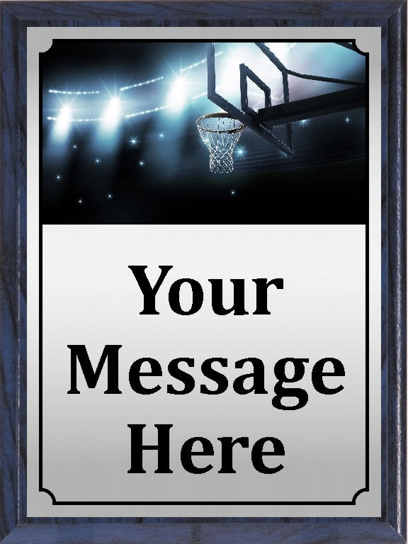 Dark Goal Basketball Plaque 