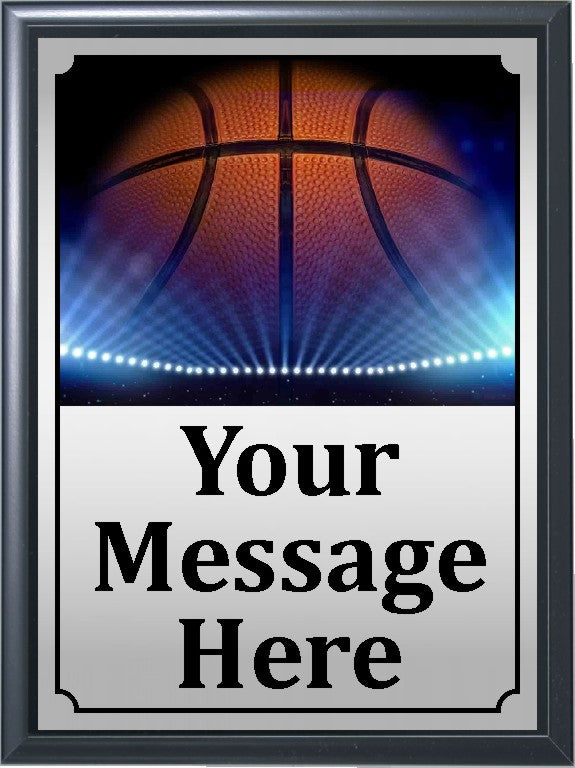 Ball and Lights Basketball Plaque 