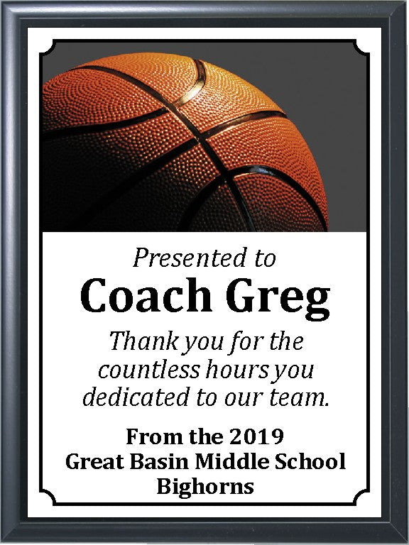 Hi-Res Basketball Plaque 