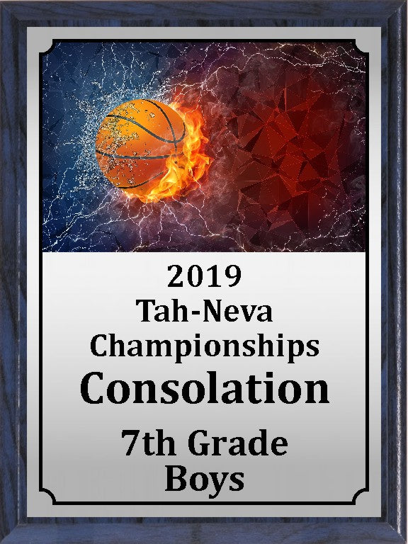 Fire and Ice Basketball Plaque 