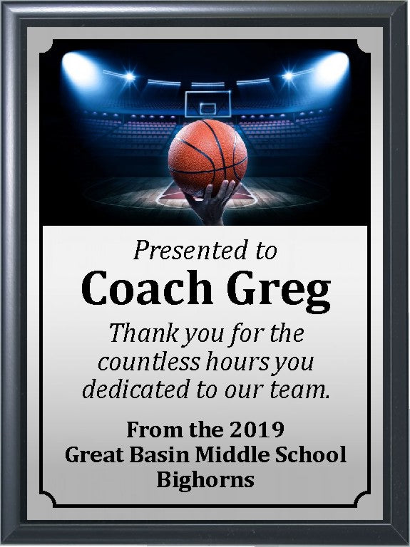 Ball in Hand Basketball Plaque 