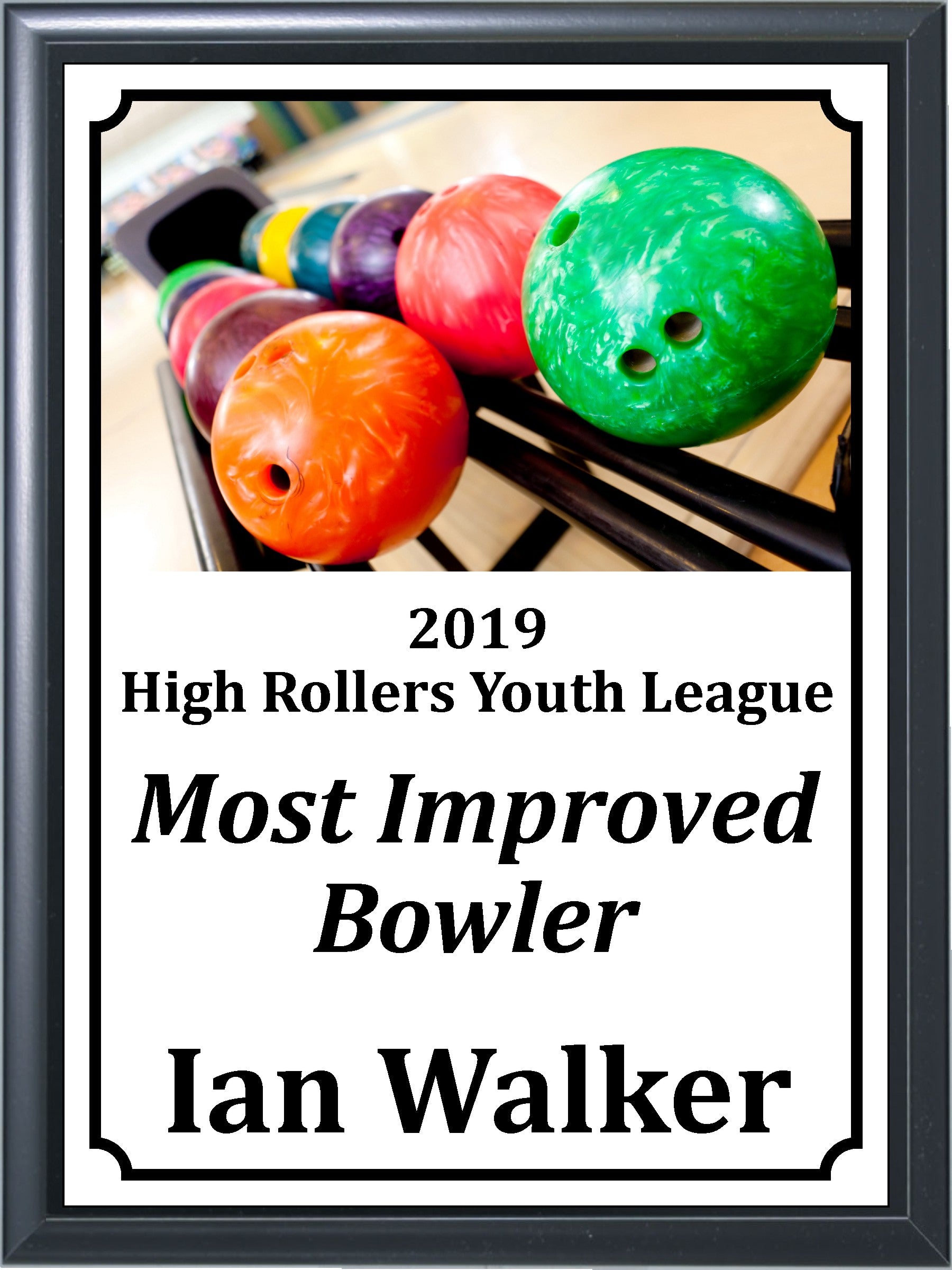 Colorful Bowling Balls Plaque
