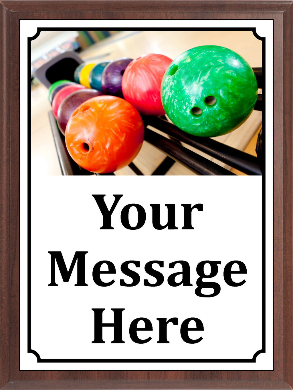 Colorful Bowling Balls Plaque