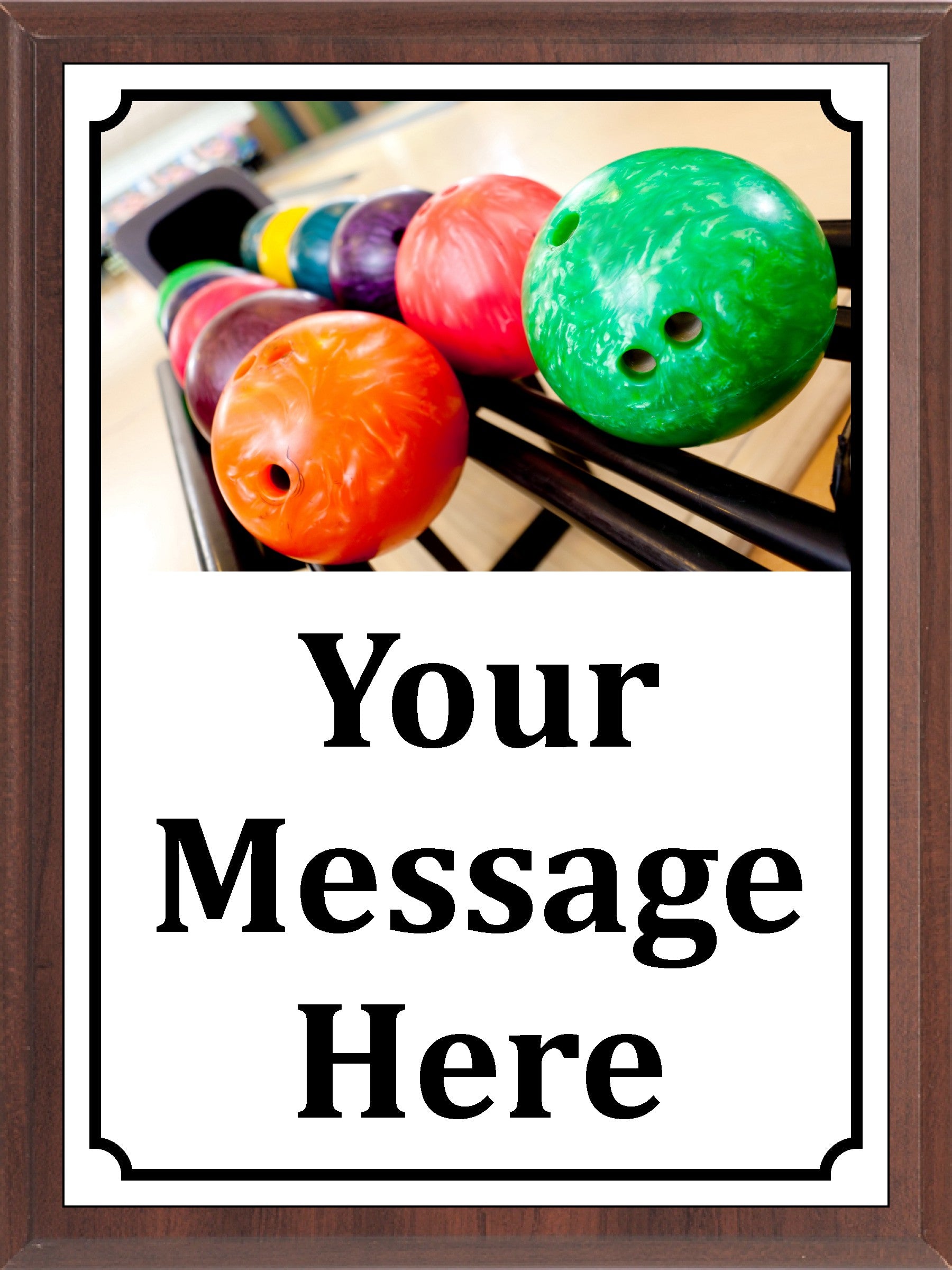 Colorful Bowling Balls Plaque