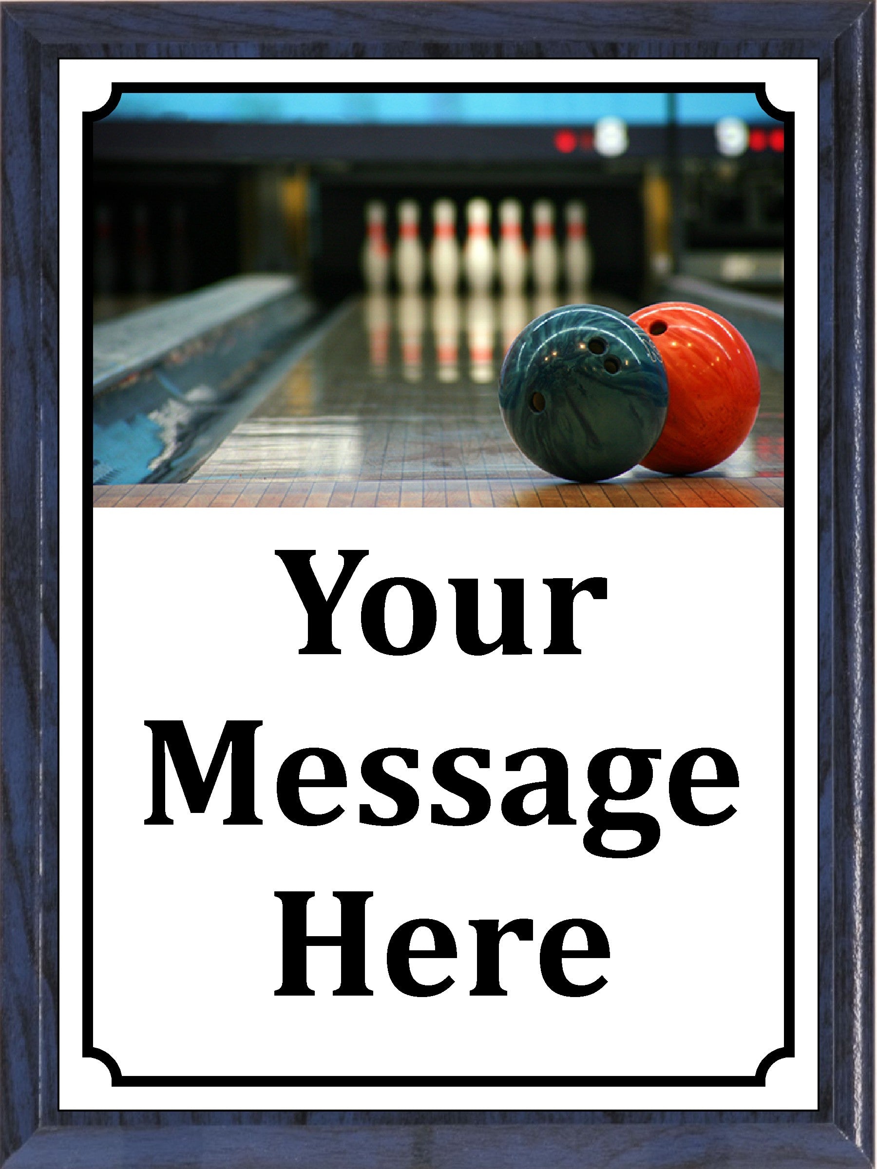 Balls on Lane Bowling Plaque