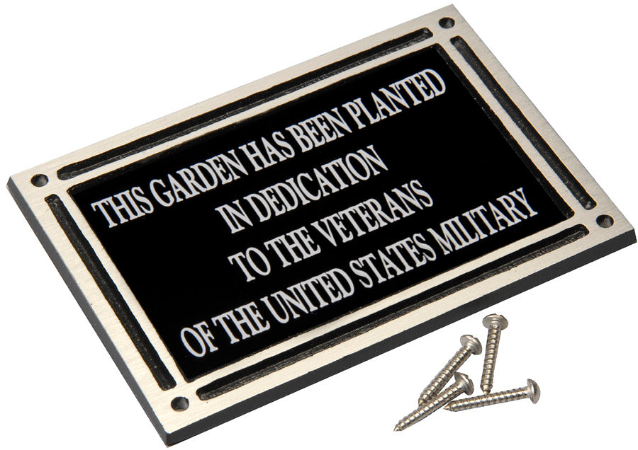 Silver cast aluminum wall-mount plaque