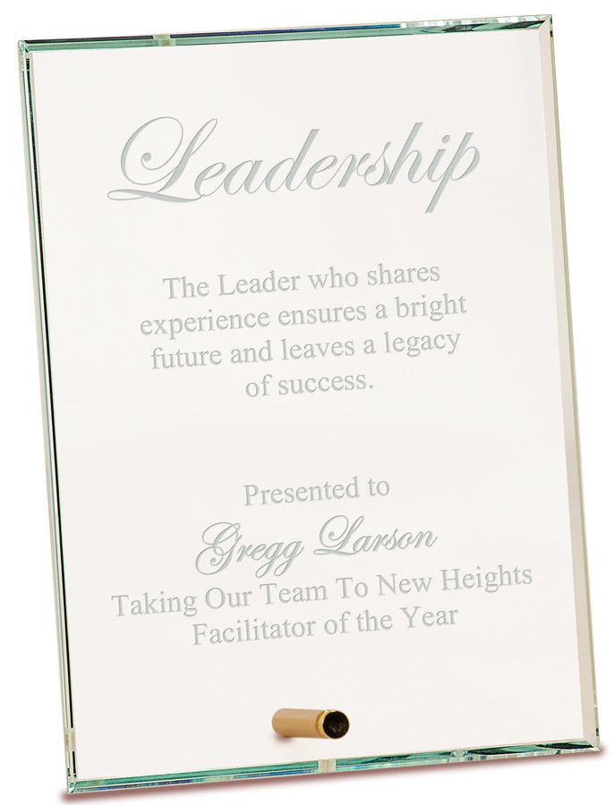 Clear Rectangle CrystalEdge Glass Award, Large
