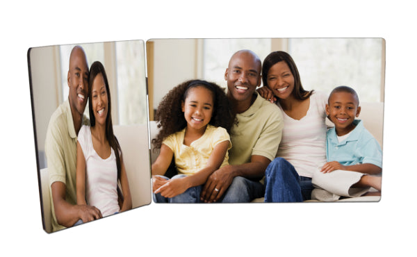 Small Glossy Wood Photo 2 Panel Set