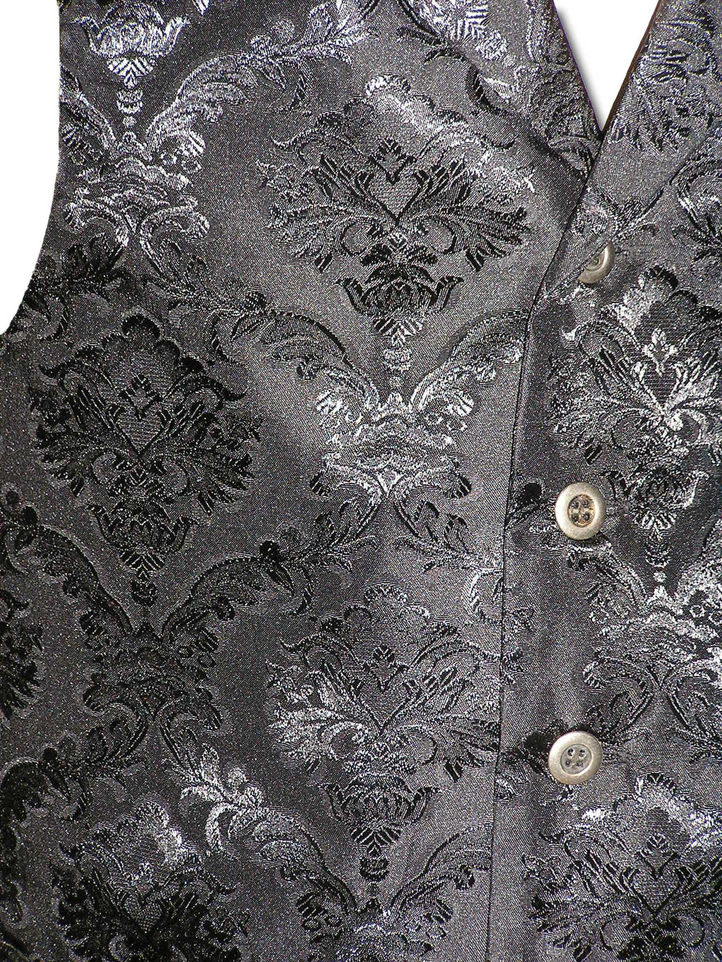 Floral Jacquard Men's Vest in Black