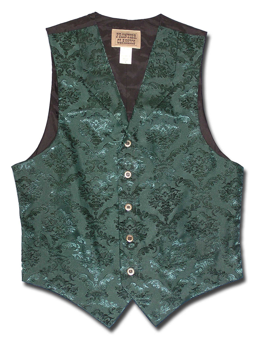 Floral Jacquard Men's Vest in Green