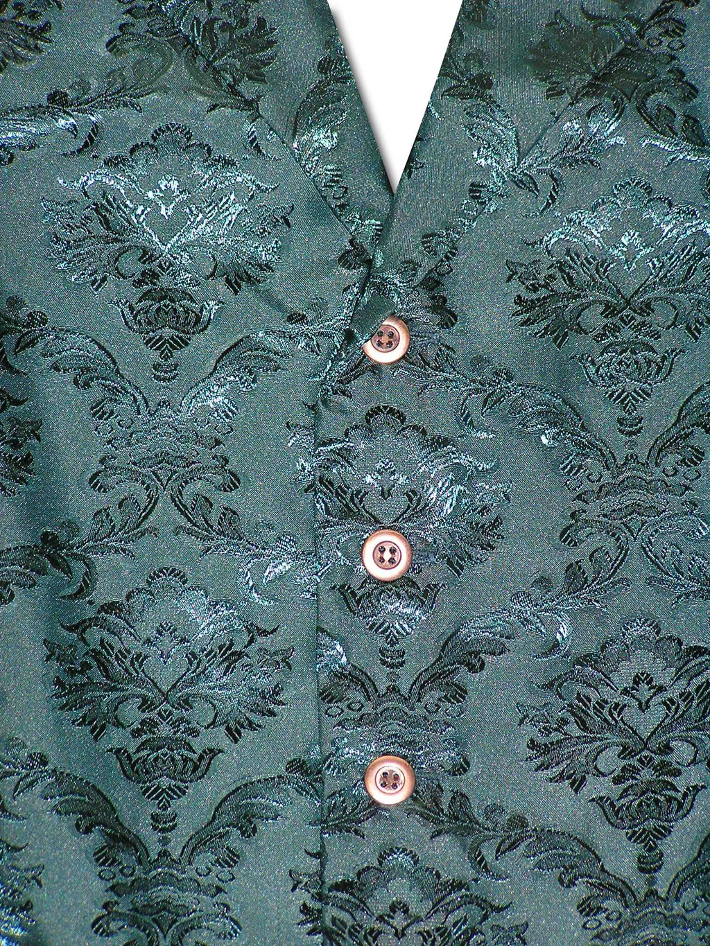 Floral Jacquard Men's Vest in Green