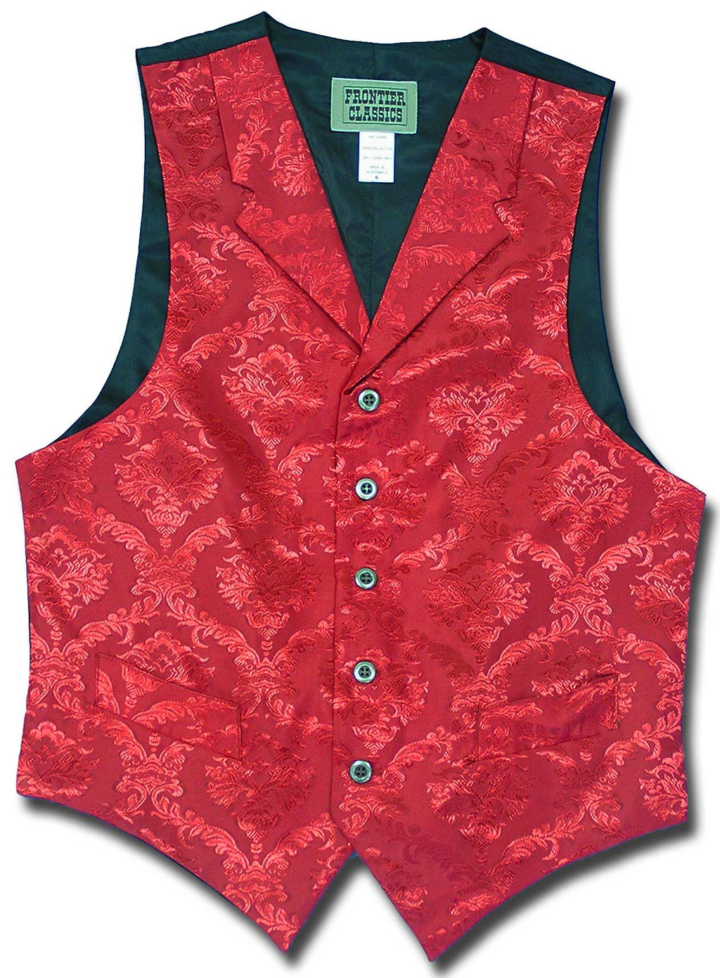 Floral Jacquard Men's Vest in Red