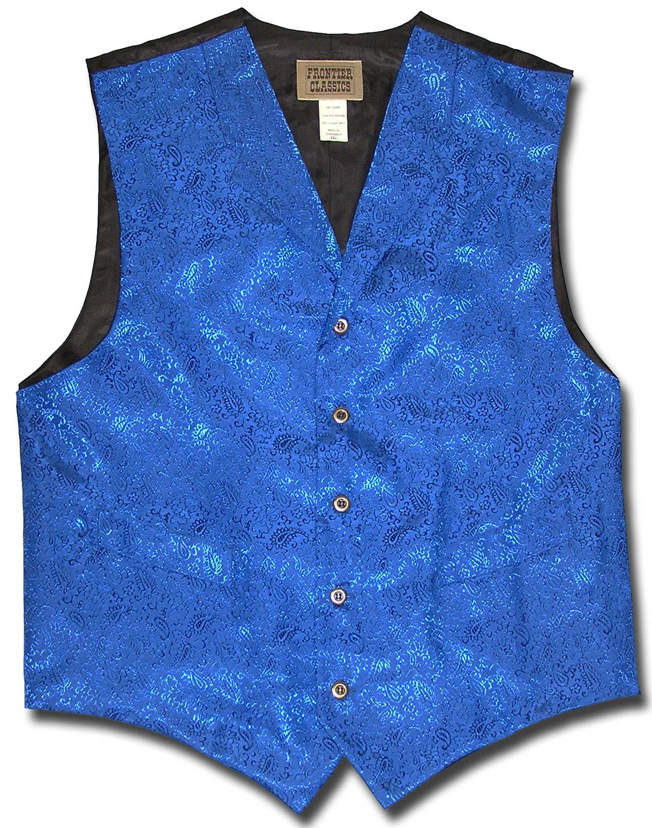 Floral Jacquard Men's Vest in Blue