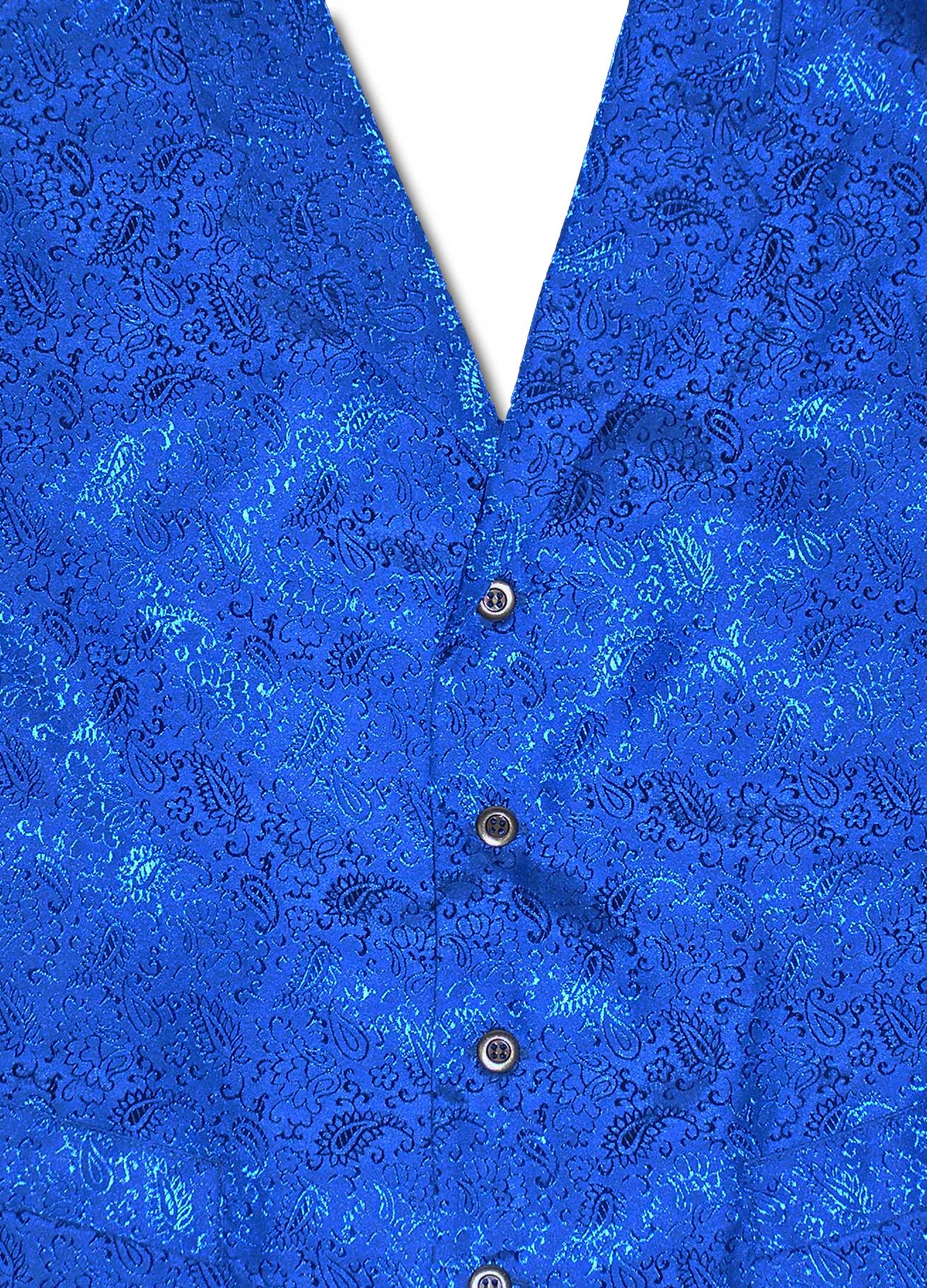 Floral Jacquard Men's Vest in Blue