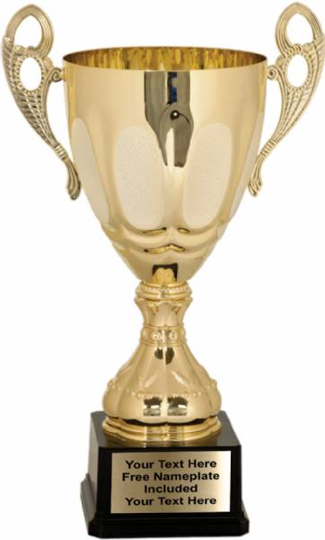 Gold Metal Cup Trophy on Plastic Base, 15 ¾"