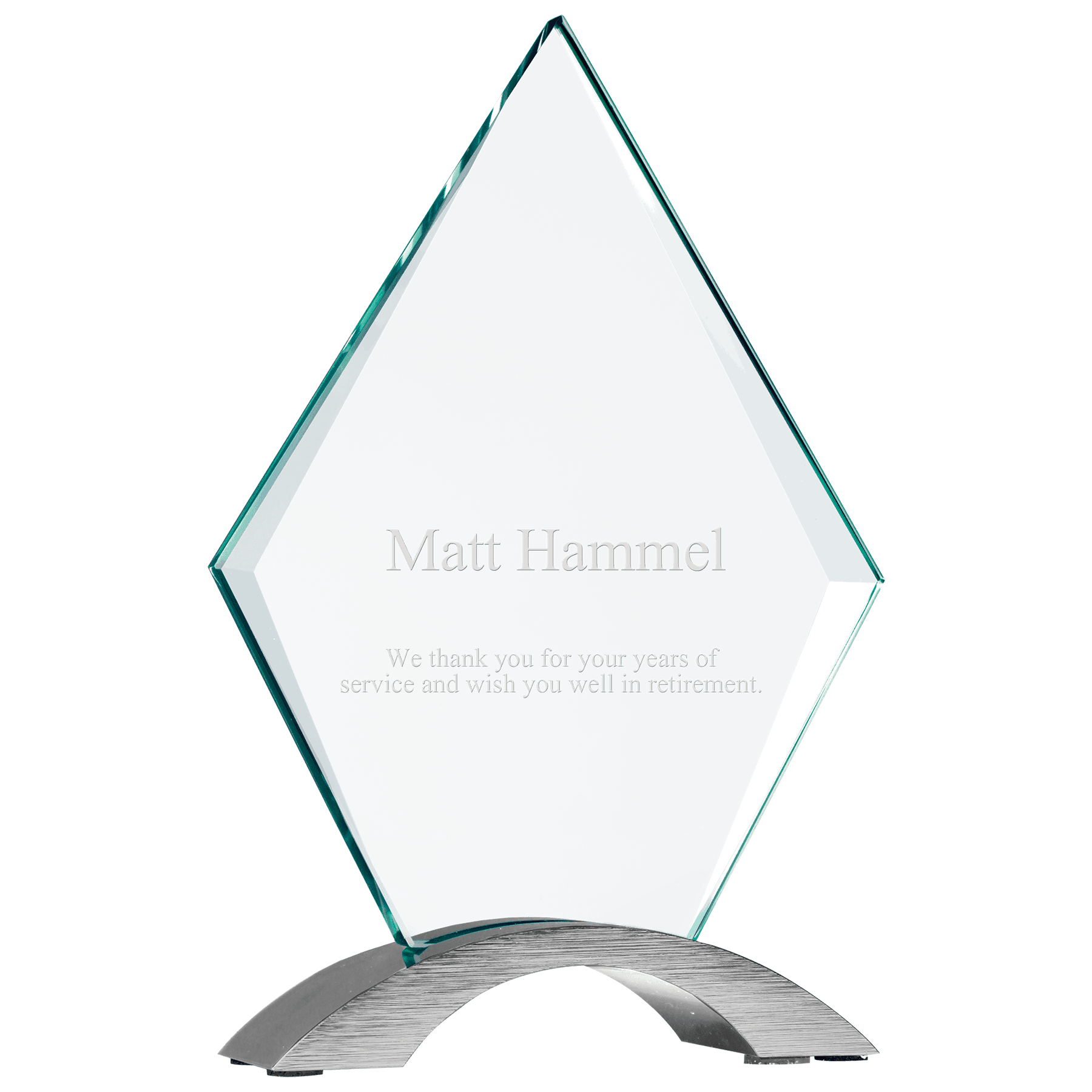 7 1/4" Diamond Cosmic Glass with Silver Base
