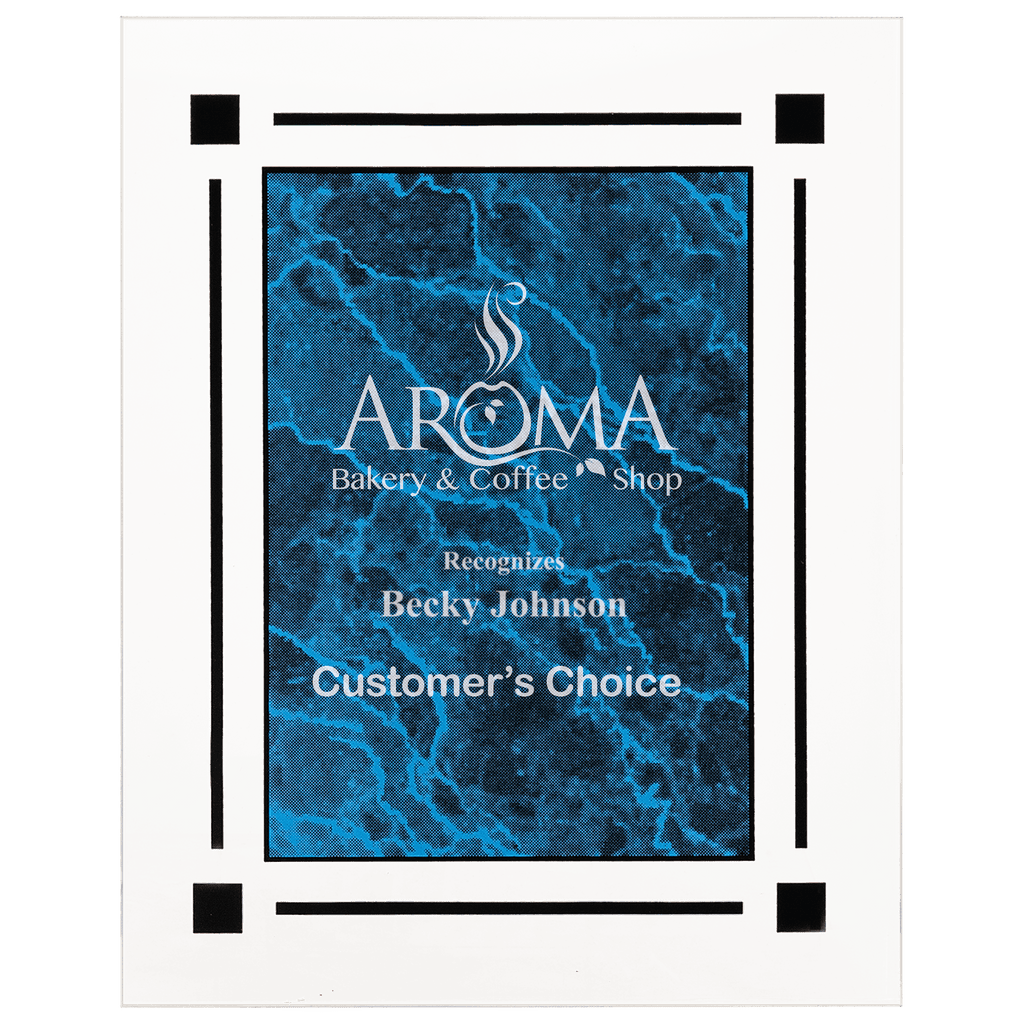Blue 8" x 10" Marble Acrylic Plaq