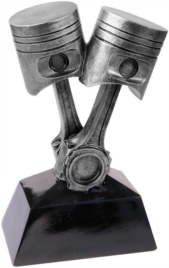 Antique Silver Piston Award, 7"