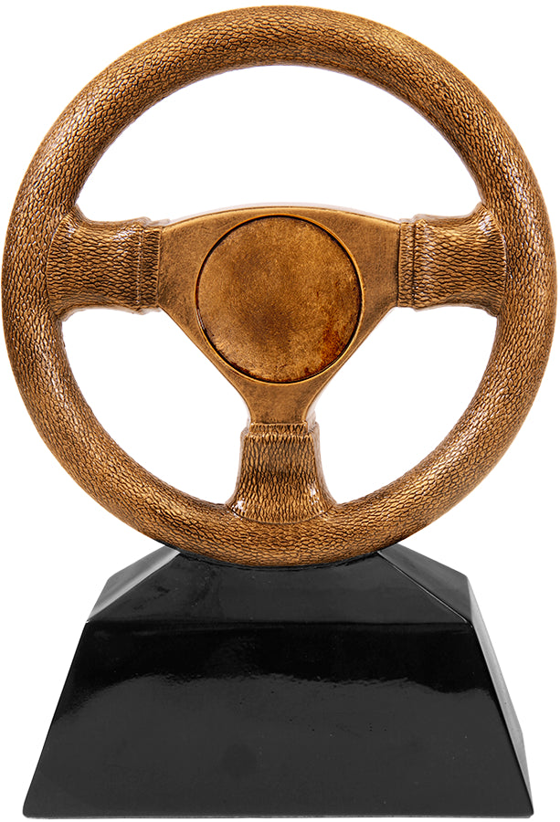 Antique Gold Steering Wheel with 2" Insert Area, 10" Tall