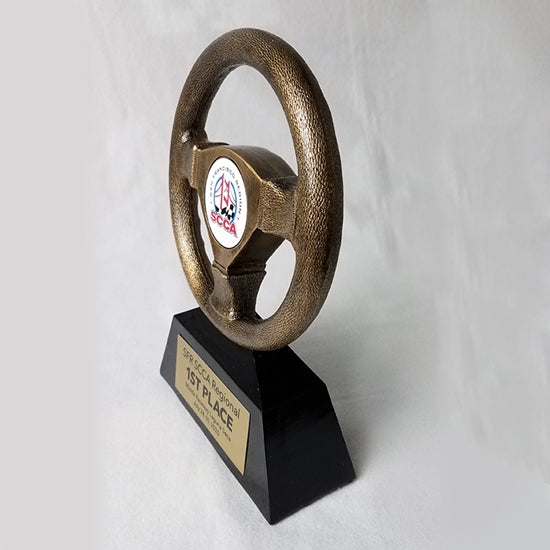 Antique Gold Steering Wheel with 2" Insert Area, 7" Tall