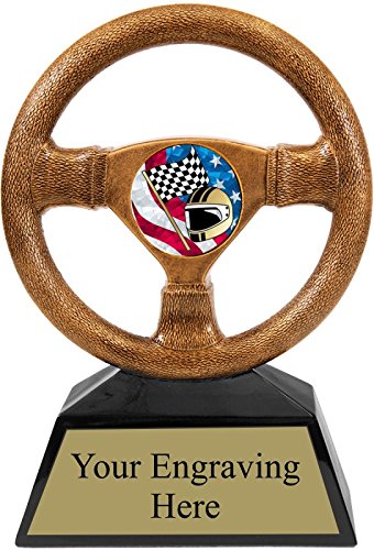 Antique Gold Steering Wheel with 2" Insert Area, 7" Tall