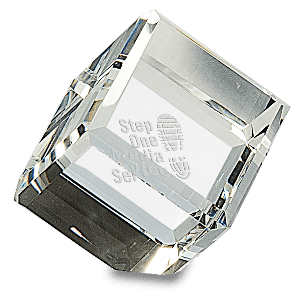 2" 2 2" x 2" Crystal Cube