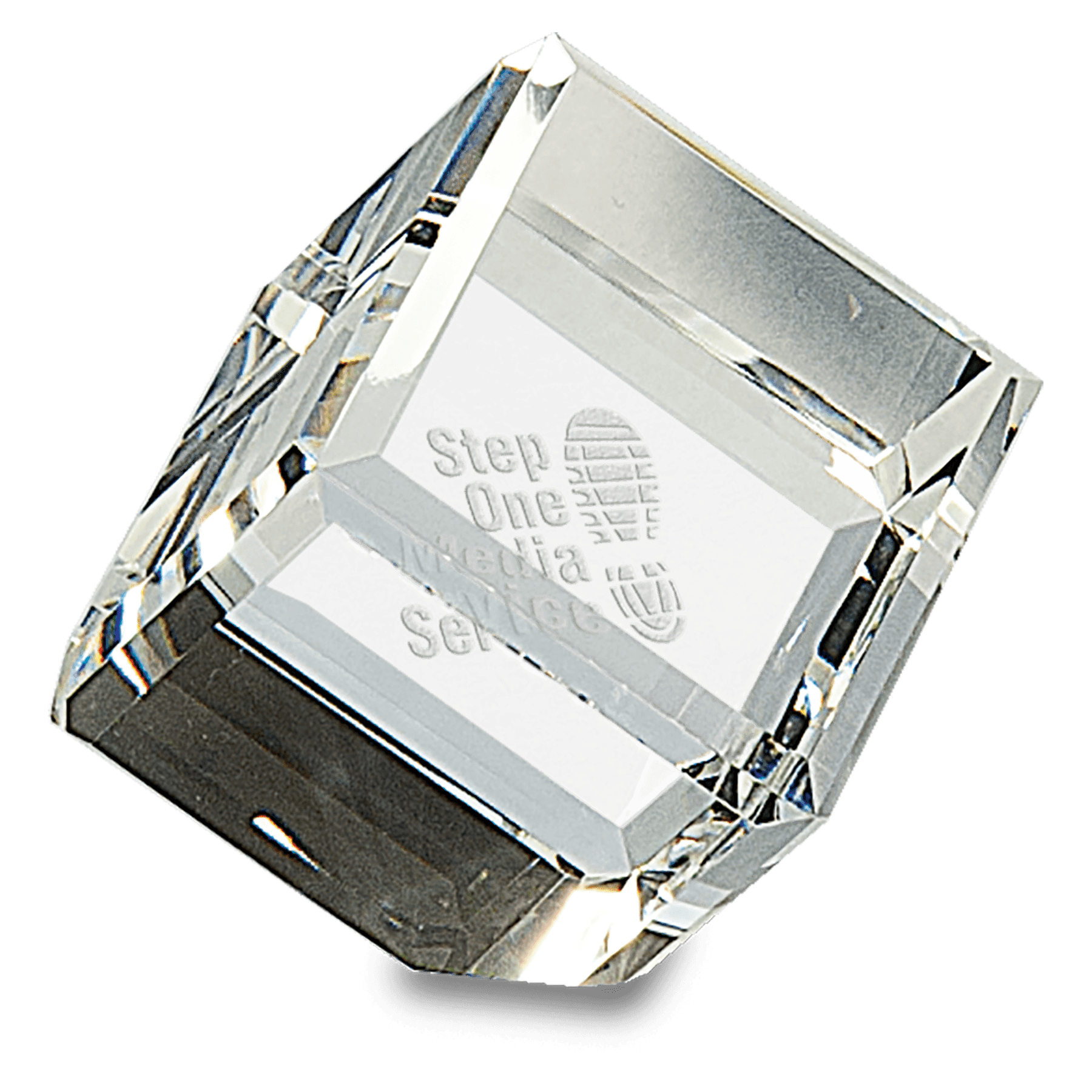 2" 2 2" x 2" Crystal Cube