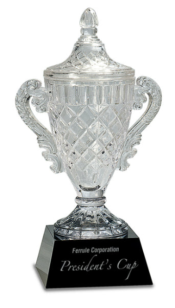 Crystal Cup on Black Pedestal Base, Extra Large