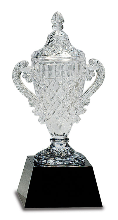 Crystal Cup on Black Pedestal Base, Medium