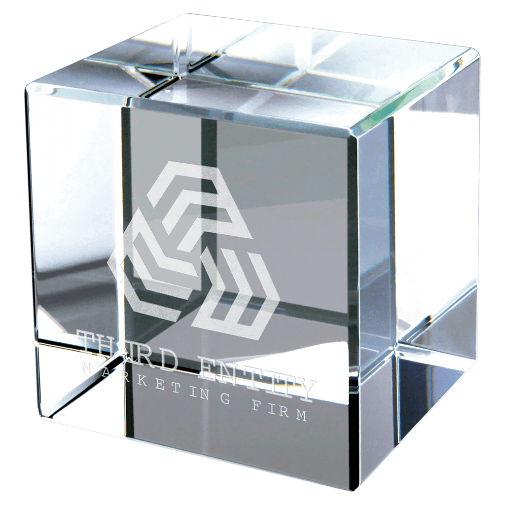 2 2 1/2" x 2 1/2" Crystal Cube
