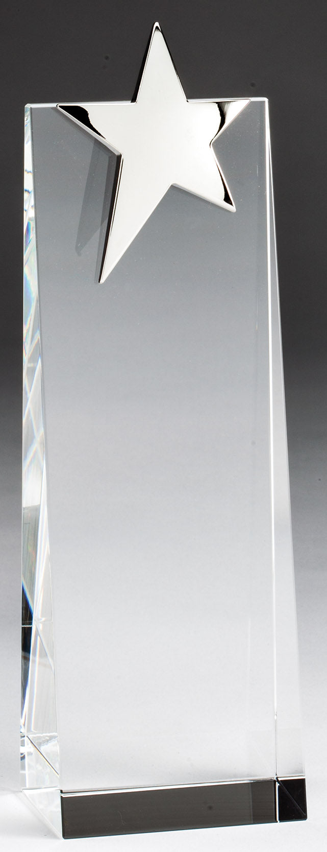 Silver Star on Crystal Tower, 9"