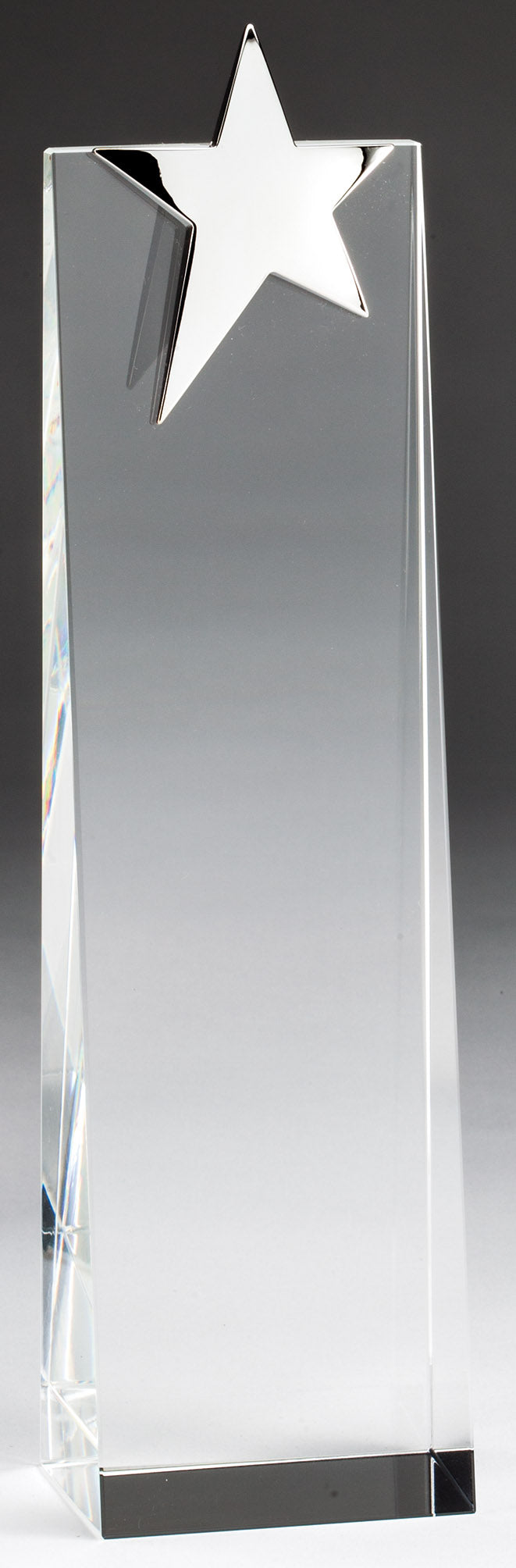 Silver Star on Crystal Tower, 11"