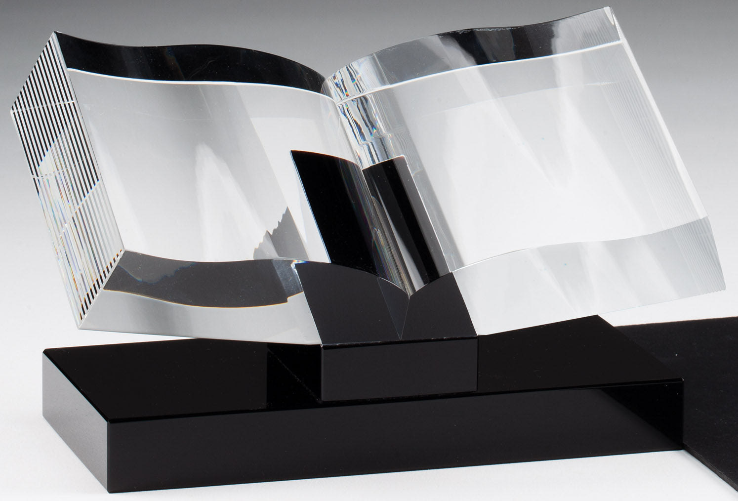 Crystal Book with Black Crystal Base
