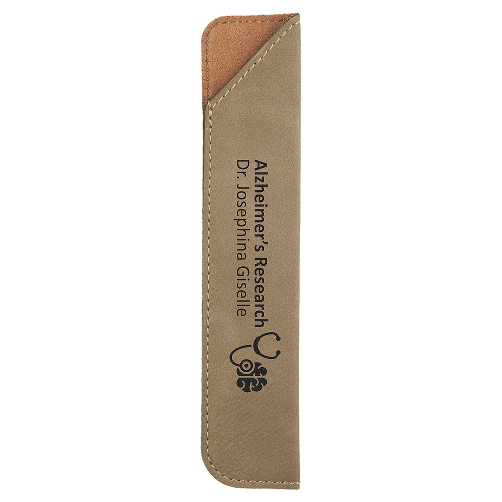 Light Brown 6 1/4" Laserable Leatherette Pen Sleeve