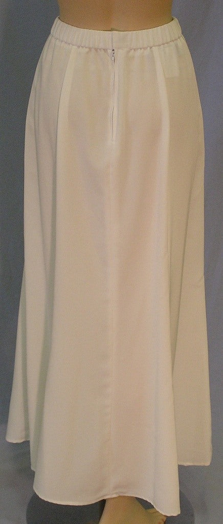 Long Flared Skirt, White