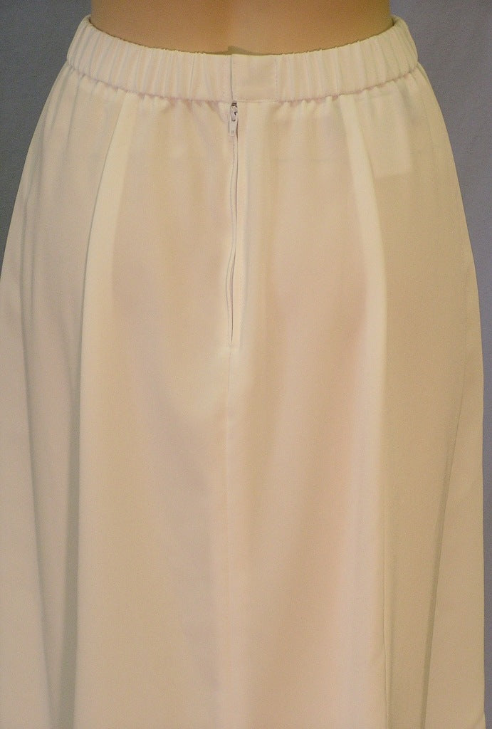 Long Flared Skirt, White