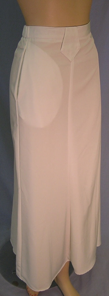 Long Flared Skirt, White