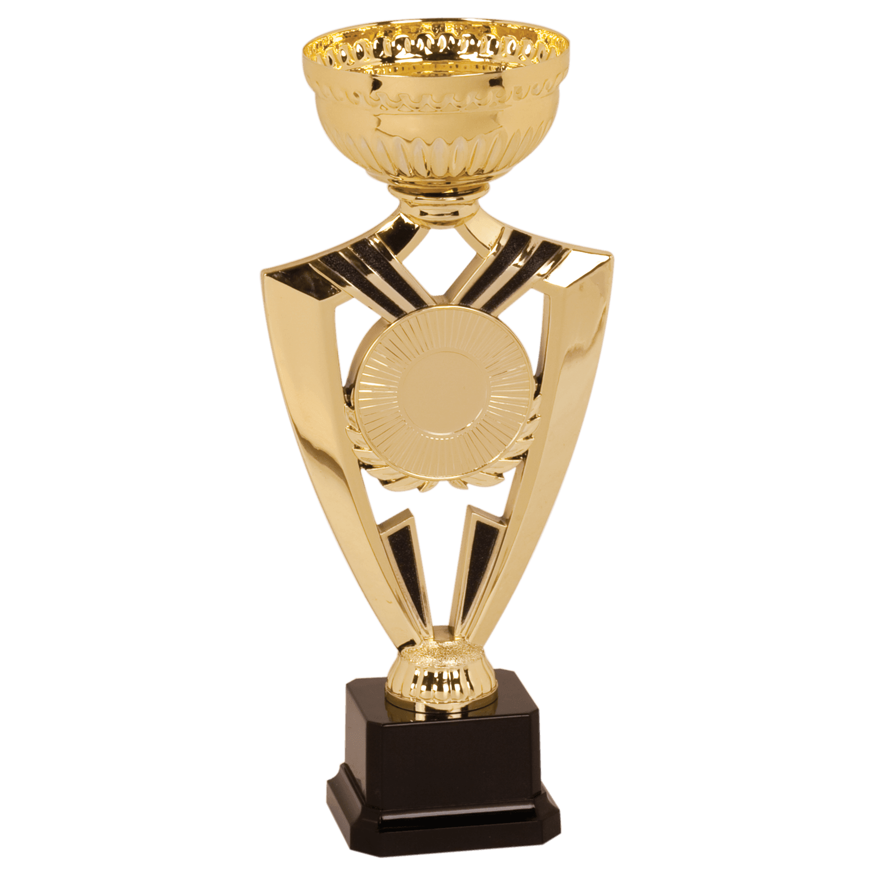 9 5/8" Gold Ribbon 2" Insert Holder Easy Cup Kit