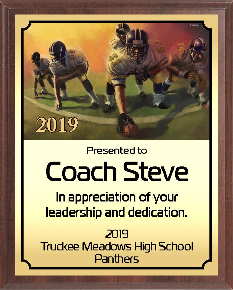 Ready to Rumble Football Plaque