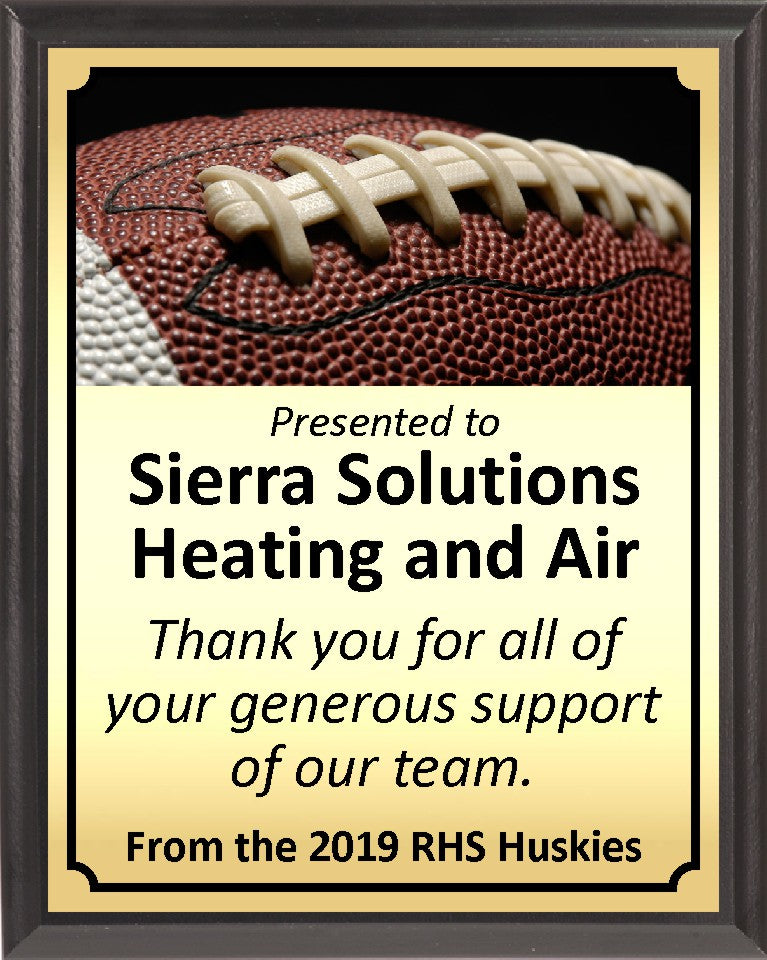 Hi-Def Laces Football Plaque