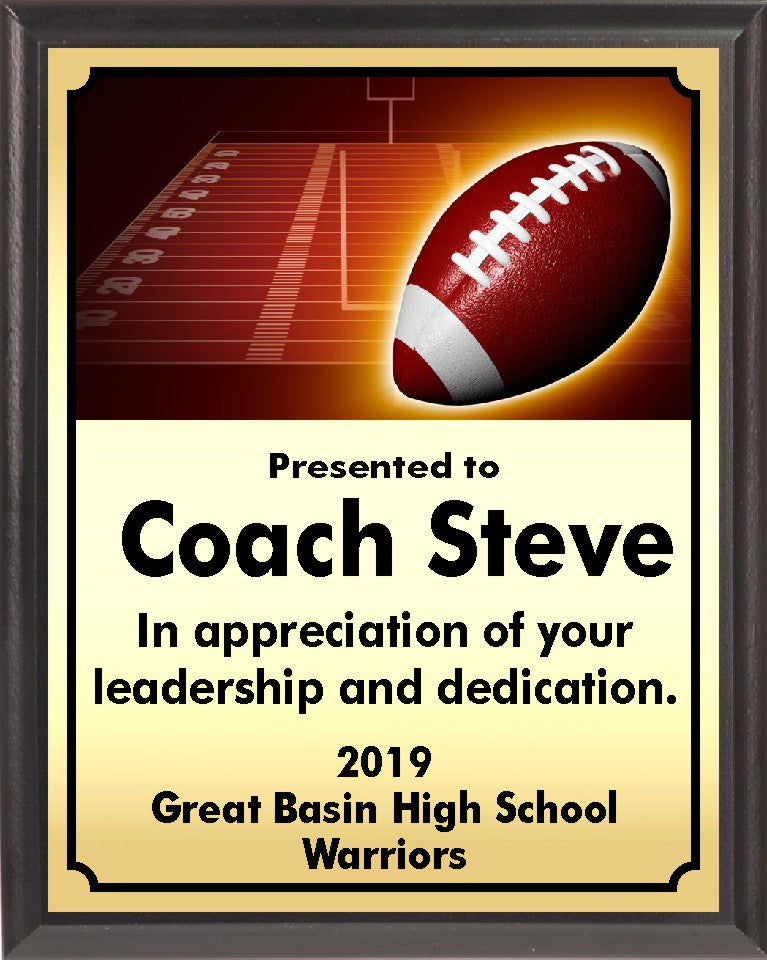 Glowing Football Plaque