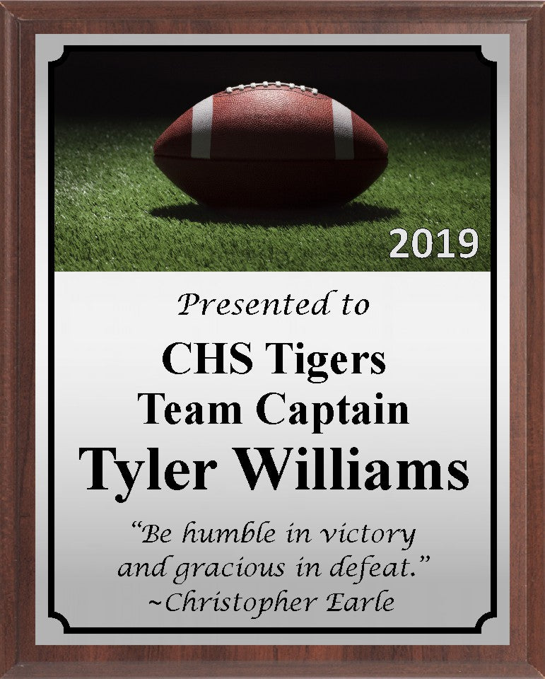Football on Turf Plaque