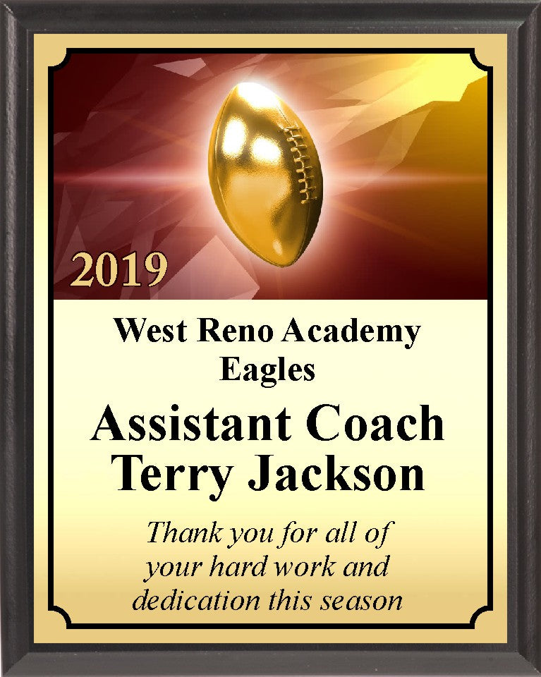Golden Football Plaque