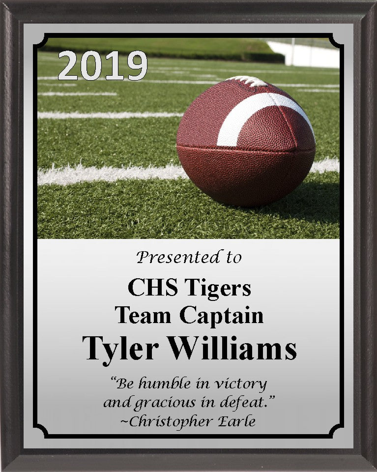 Football on Field Plaque